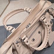 BALENCIAGA Motocross Giant Covered Brogues City Bag In Beige - 2