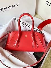 Givenchy Mini Antigona Stretch bag in Box leather Red - 3