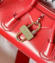 Givenchy Mini Antigona Stretch bag in Box leather Red - 6