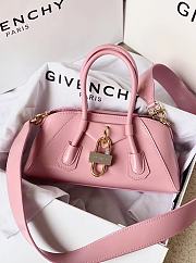 Givenchy Mini Antigona Stretch bag in Box leather Pink - 1
