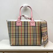 BURBERRY | Large London Tote Bag Size In Archive Beige/Pink - 6
