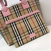 BURBERRY | Large London Tote Bag Size In Archive Beige/Pink - 2