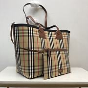 BURBERRY | Large London Tote Bag Size In Archive Beige/Brown - 5