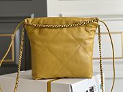 CHANEL|22 Hand Bag In Dark Yellow Gold Hardware Size 19x20x6 cm - 6