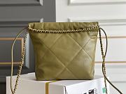 CHANEL|22 Hand Bag In Green Gold Hardware Size 19x20x6 cm - 6