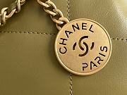CHANEL|22 Hand Bag In Green Gold Hardware Size 19x20x6 cm - 3