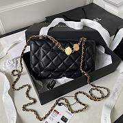 Chanel 22A Vintage Mini Flap Bag With Chamr In Black - 6