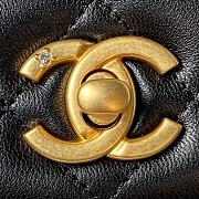 Chanel 22A Vintage Mini Flap Bag With Chamr In Black - 5