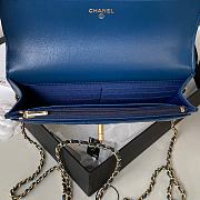 Chanel 22A Vintage Mini Flap Bag With Chamr In Blue - 4