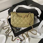 Chanel 22A Vintage Mini Flap Bag With Chamr In Green - 6