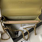 Chanel 22A Vintage Mini Flap Bag With Chamr In Green - 3