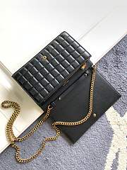 YSL | SAINT LAURENT Cassandre Wallet On Chain In Black - 5