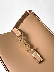 YSL | LE 5 À 7 MINI VERTICAL IN VEGETABLE-TANNED LEATHER BROWN GOLD - 5