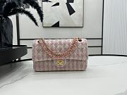 CHANEL | Vintage Classic Double Flap Bag In Pink/White Size 20 cm - 1