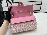 CHANEL | Vintage Classic Double Flap Bag In Pink/White Size 20 cm - 2
