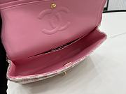 CHANEL | Vintage Classic Double Flap Bag In Pink/White Size 20 cm - 3