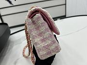 CHANEL | Vintage Classic Double Flap Bag In Pink/White Size 20 cm - 5