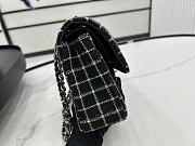 CHANEL | Vintage Classic Double Flap Bag In Black/White Size 20 cm - 6