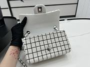 CHANEL | Vintage Classic Double Flap Bag In White/Black Size 20 cm - 3
