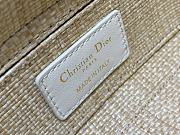 Dior Cannage Raffia and Leather Lady D-Joy Bag Beige/White - 6