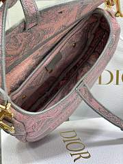DIOR | Saddle Gray and Pink Toile Size 25 cm - 5