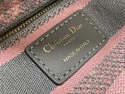 DIOR | Medium Lady D-Lite Bag Gray and Pink Toile Size 24 cm - 2