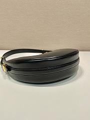 PRADA | Arqué leather shoulder bag in black - 4