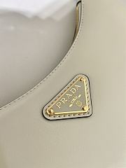 PRADA | Arqué leather shoulder bag in white - 3