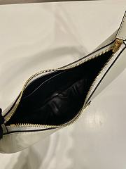 PRADA | Arqué leather shoulder bag in white - 2