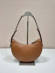 PRADA | Arqué leather shoulder bag in brown - 2