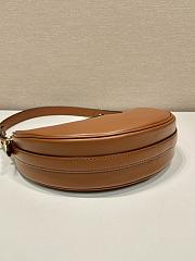 PRADA | Arqué leather shoulder bag in brown - 3