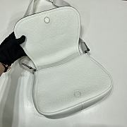 PRADA |  Vitello Daino Flap Logo Crossbody Bag In White Size 24x17x9.5 cm - 3