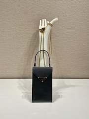 PRADA | Saffiano leather mini-bag in black size 10.5x18x3 cm - 1
