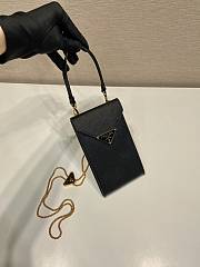 PRADA | Saffiano leather mini-bag in black size 10.5x18x3 cm - 3