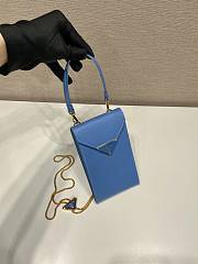PRADA | Saffiano leather mini-bag in light blue size 10.5x18x3 cm - 6