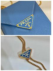PRADA | Saffiano leather mini-bag in light blue size 10.5x18x3 cm - 2