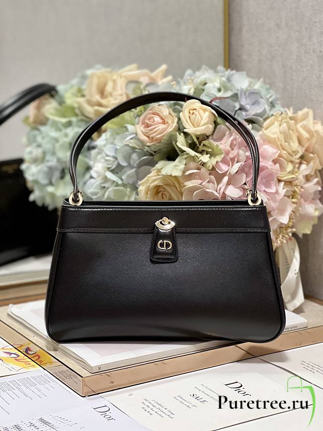 Dior Small Key Bag Black Box Calfskin size 30x16.5x13 cm - 1