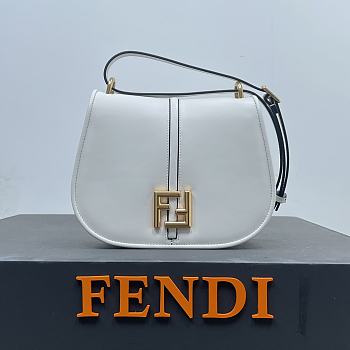 FENDI | C’mon Mini White leather bag Size 21x6.5x15 cm