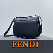 FENDI | C’mon Mini Black leather bag Size 21x6.5x15 cm - 6
