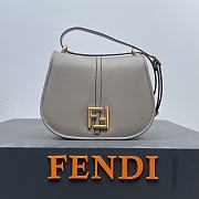FENDI | C’mon Mini Dove-grey smooth leather and full-grain leather bag  - 1