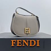 FENDI | C’mon Mini Dove-grey smooth leather and full-grain leather bag  - 6