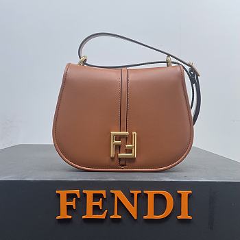 FENDI | C’mon Mini Brown leather bag Size 21x6.5x15 cm