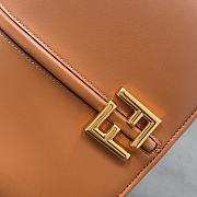 FENDI | C’mon Mini Brown leather bag Size 21x6.5x15 cm - 3