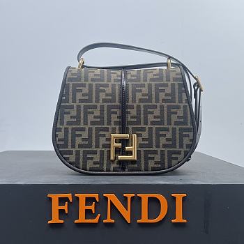 FENDI | C'mon Small Brown FF jacquard fabric bag 