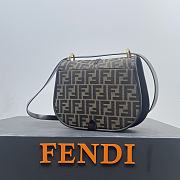 FENDI | C'mon Small Brown FF jacquard fabric bag  - 6