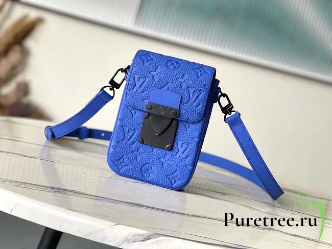 LOUIS VUITTON |  s-lock vertical wearable wallet blue - 1