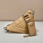 PRADA | Triangle Leather Shoulder Bag Women Sand Beige - 1
