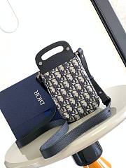DIOR | Saddle Vertical Pouch with Strap Beige and Black - 2