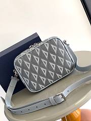 DIOR HIT THE ROAD MESSENGER POUCH Gray CD Diamond Canvas and Smooth Calfskin - 4