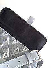 DIOR HIT THE ROAD MESSENGER POUCH Gray CD Diamond Canvas and Smooth Calfskin - 5